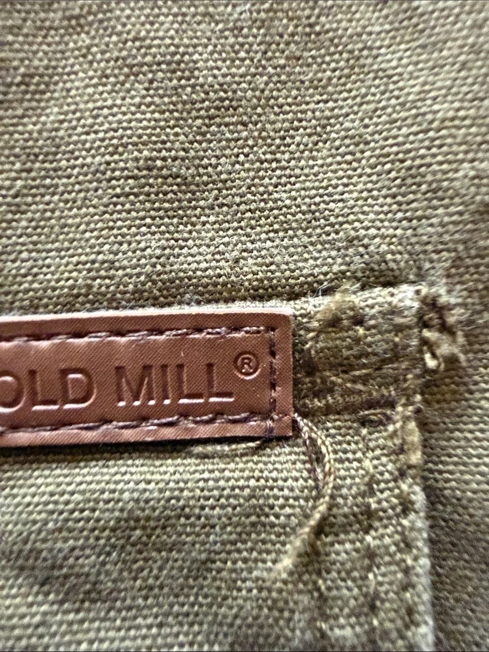 Old Mill Olive Green Flannel Lined Shirt Jacket Shacket Large